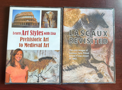 2 NEW DVD Art Set- Prehistoric to Medieval + Lascaux Cave Crystal Productions