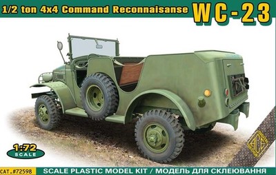 ACE 72598 WC-23 1/2 ton 4x4 Command Reconnaisanse Plastic model kit 1/72