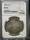 1885-O Morgan Silver Dollar NGC MS63