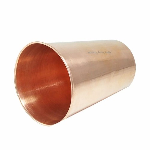 Pure Copper Water Glass Ayurveda Drinking Smooth Tumbler Big Cups 400ml Set Of 2 - Picture 3 of 3
