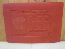 Rare  16" x 11.2 Red Man Chewing Tobacco Rubber Counter Mat Advertising Sign