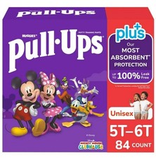 Hugggies pull-ups plus training pants unisex 5T- 6T 84 count