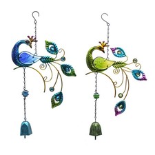 Peacock Wind Chime, Unique Outdoor Indoor Hanging Mobile Bell Windchime, for