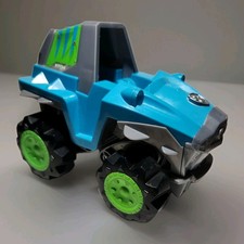 Paw Patrol Dino Rescue Rex  s Deluxe Rev Up Vehicle No Figure Jump Push Up Truck