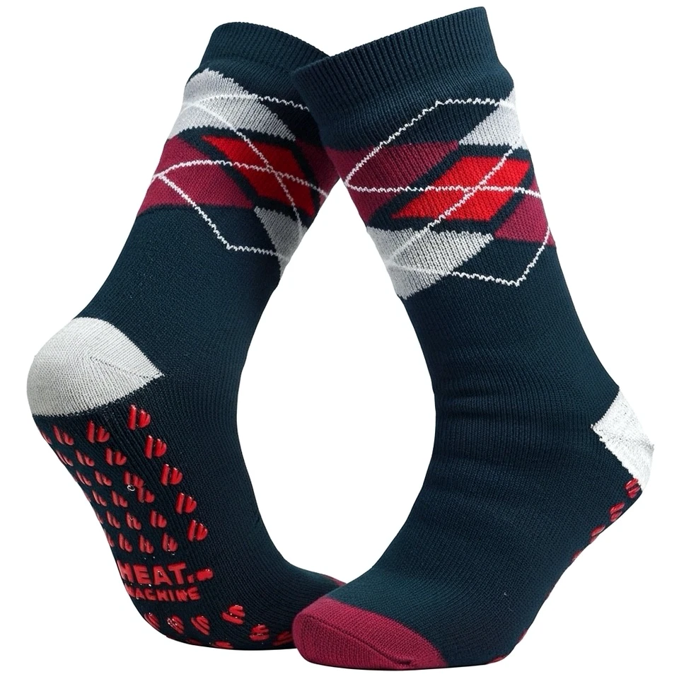 Mens Slipper Socks with Grippers Winter Fluffy Indoor Thermal Non Slip Sock Size - Image 2 of 3