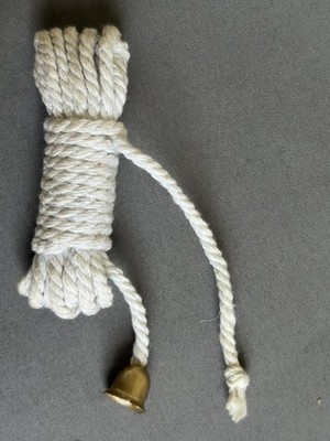 vintage pull string for lamp w/ brass tassel style end cloth braided chain pull