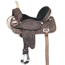 40HS Flex Tree Western Horse Saddle American Leather Trail Barrel By Hilason