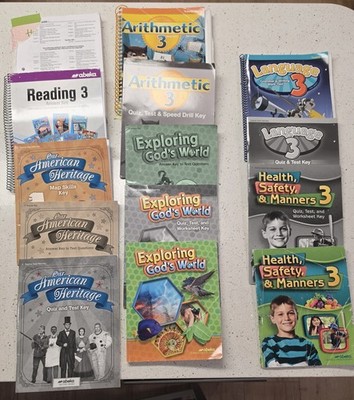 Abeka 3rd Grade 2 Textbook, Teacher Answer Keys Set of 14 Books