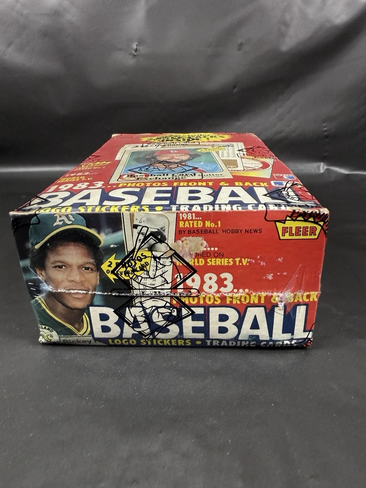 Caja de cera de béisbol Fleer 1983 38 paquetes sellados por la BBCE Gwynn Boggs Sandberg novato Foto 3 de 4