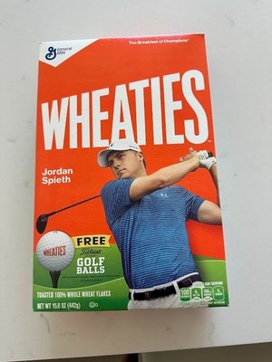 JORDAN SPIETH - WHEATIES BOX - OPENED AND EMPTY (GREAT SHAPE) Rare Collectible!