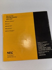 TURBOGRAFX 16 GuN BOAT Gunboat INSTRUCTION MANUAL ONLY TURBO GRAFX Graphics