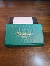 Vtg Dominoes Case Set Game Premium Classic 28 Pieces Double Six Dominoes