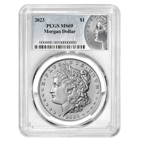 2023 $1 Morgan Silver Dollar PCGS MS69 Morgan Label