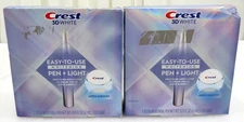 Lot of 2 Crest 3D WHITE EASY-TO-USE Whitening Pen + Light EXP 08/31/26