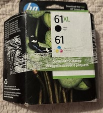 HP - 61XL Black Ink  61 Tri-Color Exp 5/2025 - Open Box