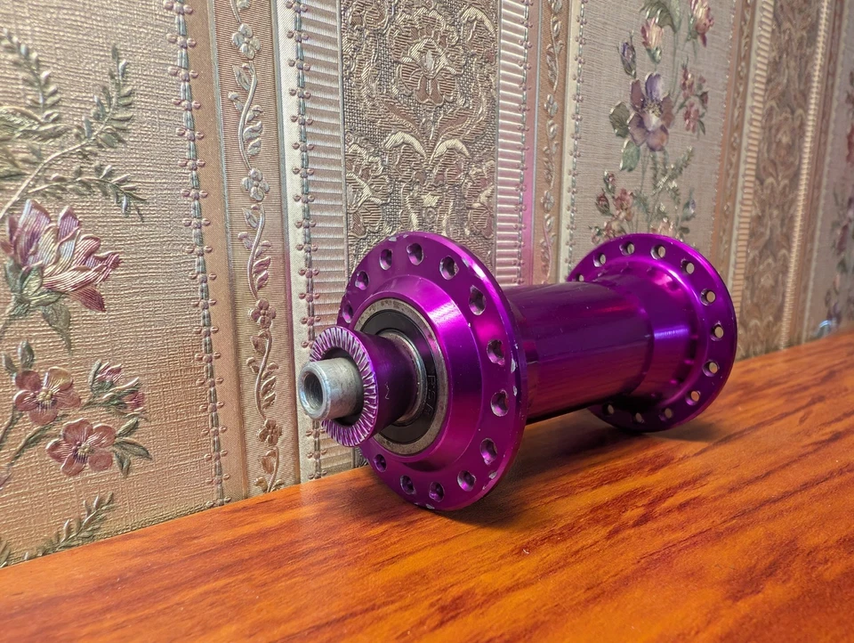 Ringle Bubba Purple Front Hub 32H Vintage 90s MTB 3dv  Quick Release Ringlé - Image 3 of 4