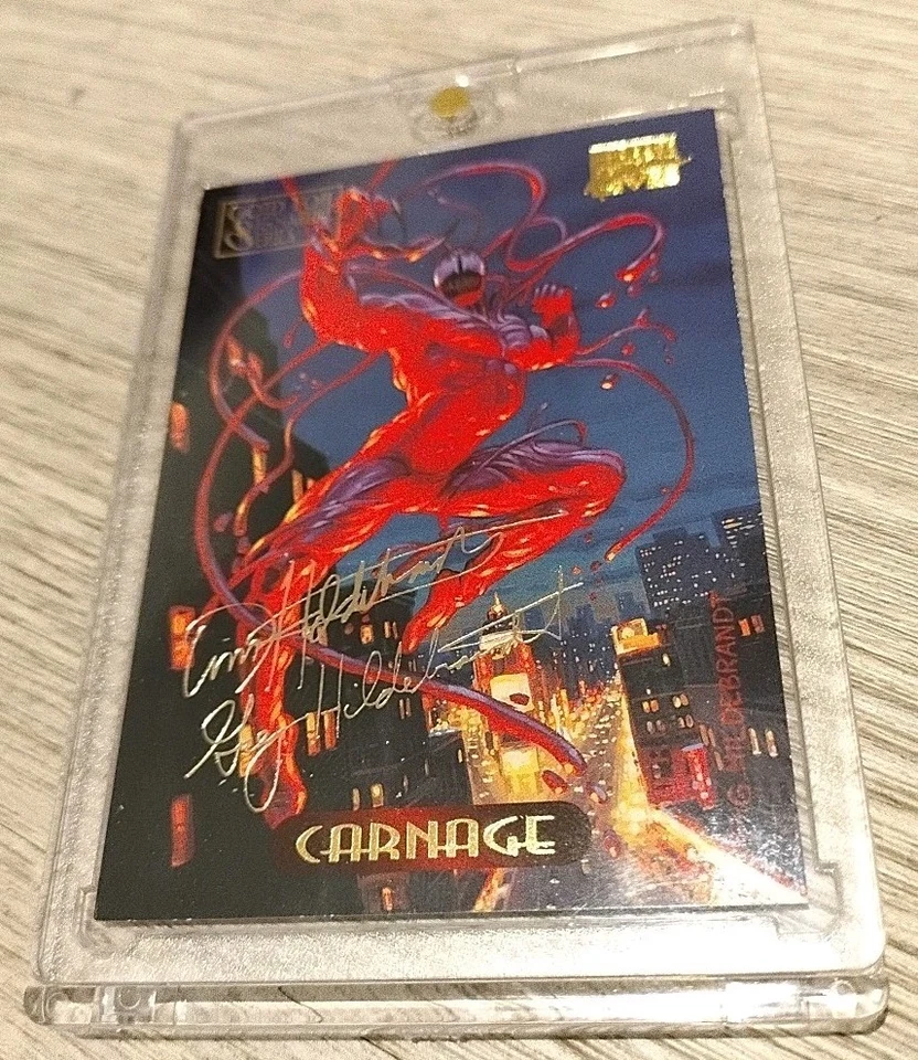 Raw 'MINT'Card *1994 MARVEL Masterpieces GOLD FOIL Signature CARNAGE #20 👌EXC! - Image 2 of 4