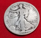 ☆1917-S Walking Liberty Half Dollar Silver 50C☆
