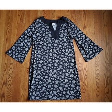 Michael Michael Kors Women's Dress Small Black White Floral Pullover Stretch EUC