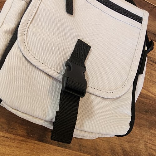 Eddie Bauer Crossbody Travel Bag Light Gray Organizer Credit Card Pockets EUC - Picture 5 of 12