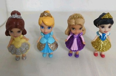 Disney Mini Princess Toddler Dolls 3.5'' Snow White, Cinderella, Belle, Rapunzel 