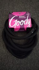 GOODY OUCHLESS THICK HAIR BLACK NO METAL ELASTICS HAIR TIES 10 COUNT NEW