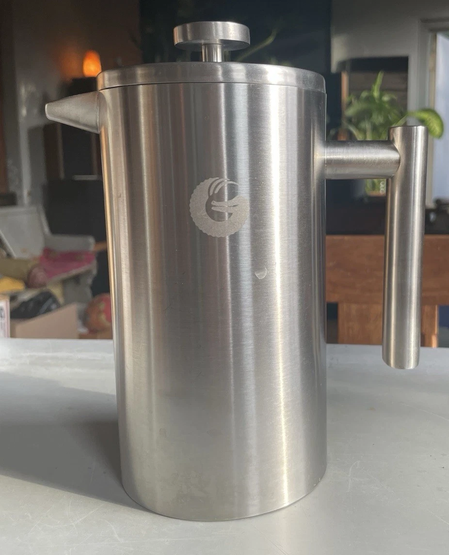 Coffee Gator French Press Insulated Brushed Stainless Steel 34oz