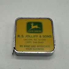 John Deere Jolliff & Sons Barlow Tape Measure Salesman Tractor Lacon IL Flaw