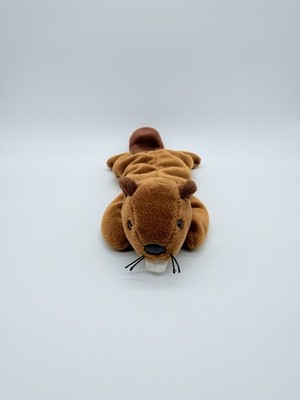TY Beanie Baby - BUCKY the Beaver (8.5 inch) Stuffed Animal Toy 1995 No Tag