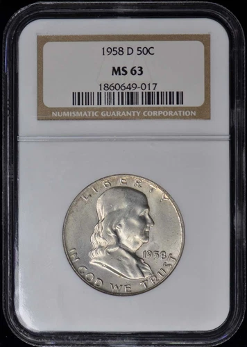 1958-D Franklin Half Dollar 50C NGC MS63