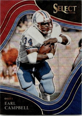 2021 Panini Select Tri-Color Prizm Earl Campbell 60/75 Houston Oilers #342