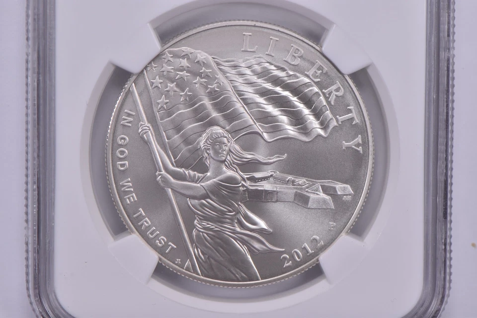 2012-P Star Spangled Banner Commemorative Dollar MS70 NGC Brown Label *0405 - Image 3 of 4