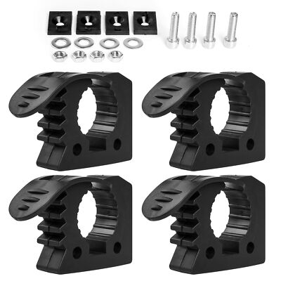 4 PCS Quick Release Rubber Clamp 1.2''-1.5'' Mount for UTV ATV 4X4 Tools