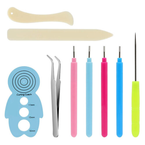 9/14Pc Paper Quilling Tools Slotted Kit Colorful Rolling Needle pen for Crafting - Picture 2 of 13