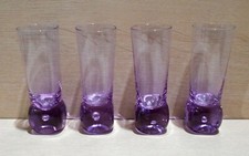 LOTTO STOCK SET 4 BICCHIERI DRINK COCKTAIL VETRO MURANO RETRO VINTAGE ANNI 70 80