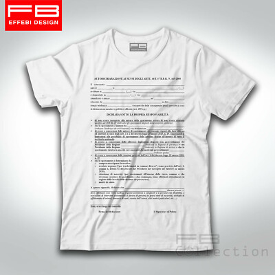 T-Shirt Shirt Selbstzertifizierung Dokument.pdf Formular zum Ausgehen Souvenir 