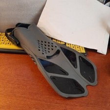 NEW  Greateve Snorkeling Diving Fins Open Heel Adjustable Flippers Gray Sz9-13