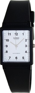Casio MQ27-7B Mens Classic Black Resin Analog Casual Dress Watch - White Dial