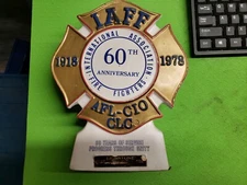 IAFF 60th Anv. International Assn. Of Fire Fighter's Lionstone Whisky Decanter