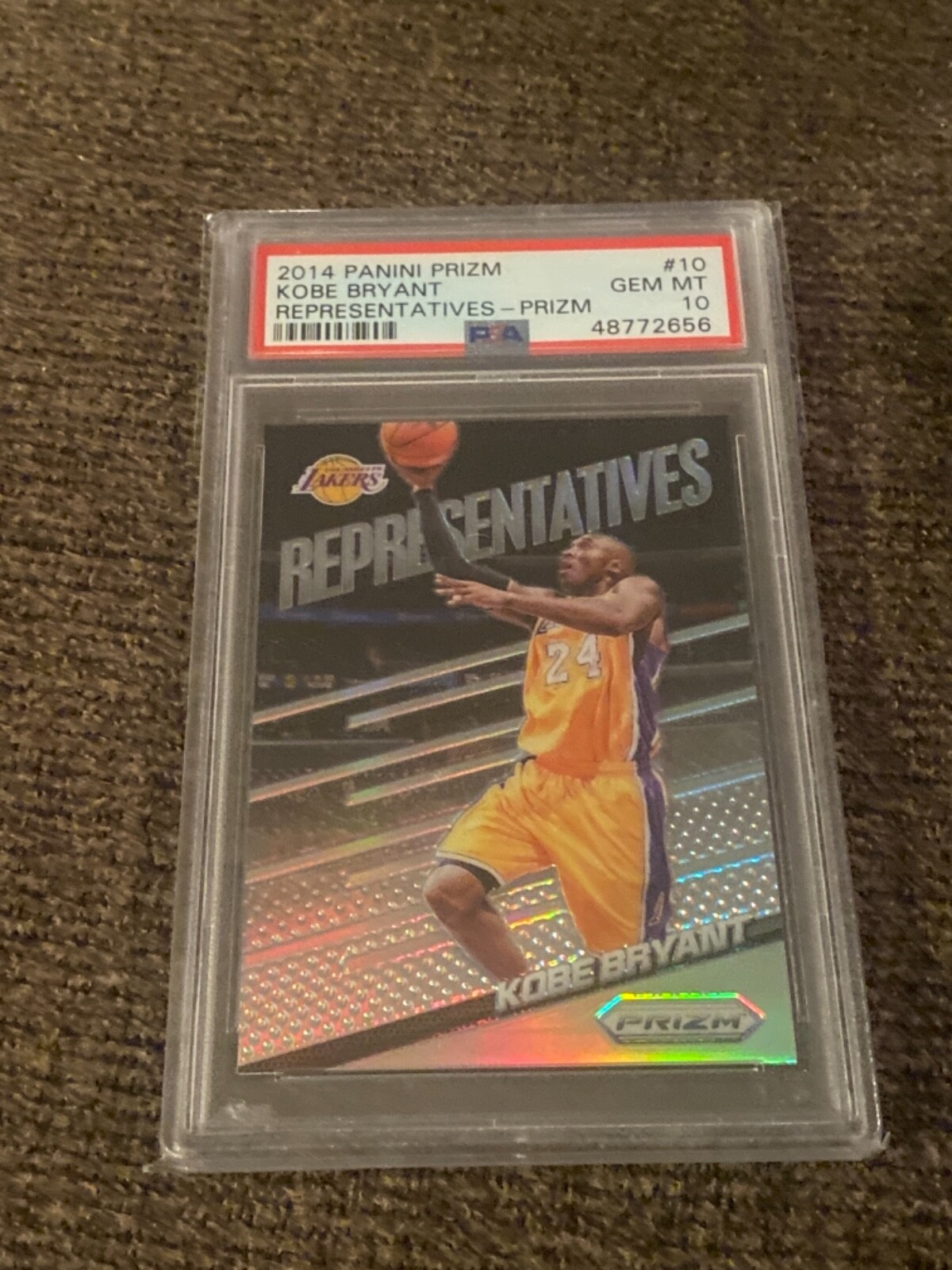 Kobe Bryant 2014 prizm representatives silver #10 psa 10