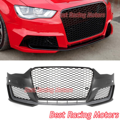 For 2014-2016 Audi A3 S3 8V RS3 Style Front Bumper + Gloss Black