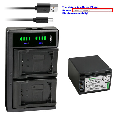 Kastar Battery LCD Dual Charger for NP-FV100 & HDR-XR350 HDR-XR350VE HDR-XR550