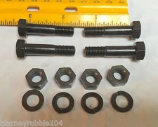 Harley 5/16”-24 x 1 3/8” Bolts w/ Nuts & Lock Washers x 4 OEM 066B Plain Head 