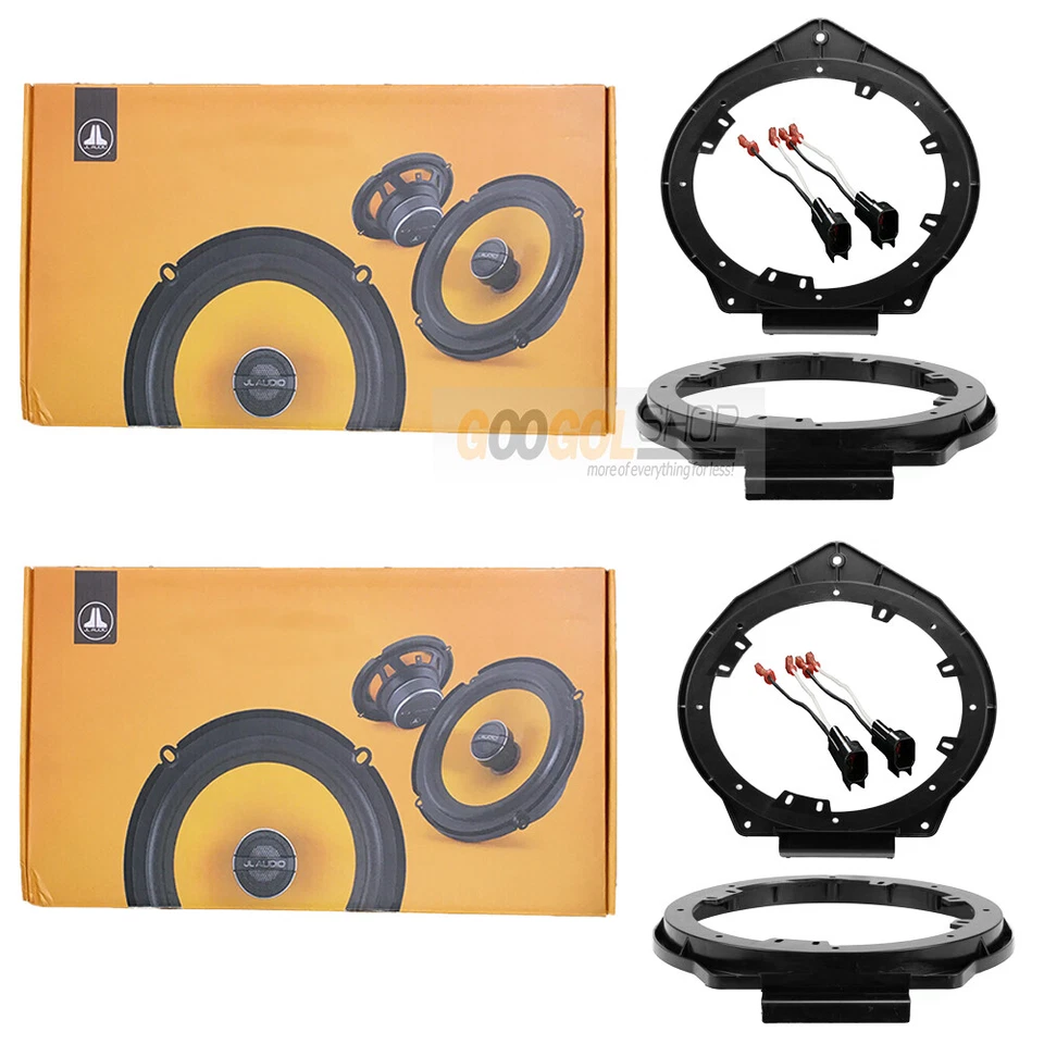 JL Audio C1 series 2 Way 6.5" CAR Truck Front & Rear Door Speakers W/Install Kit - Image 2 of 3