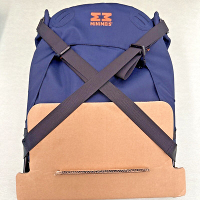 NEW MiniMeis Baby Carrier Backpack-Style Shoulder Child Navy Black Straps 6M-5Y