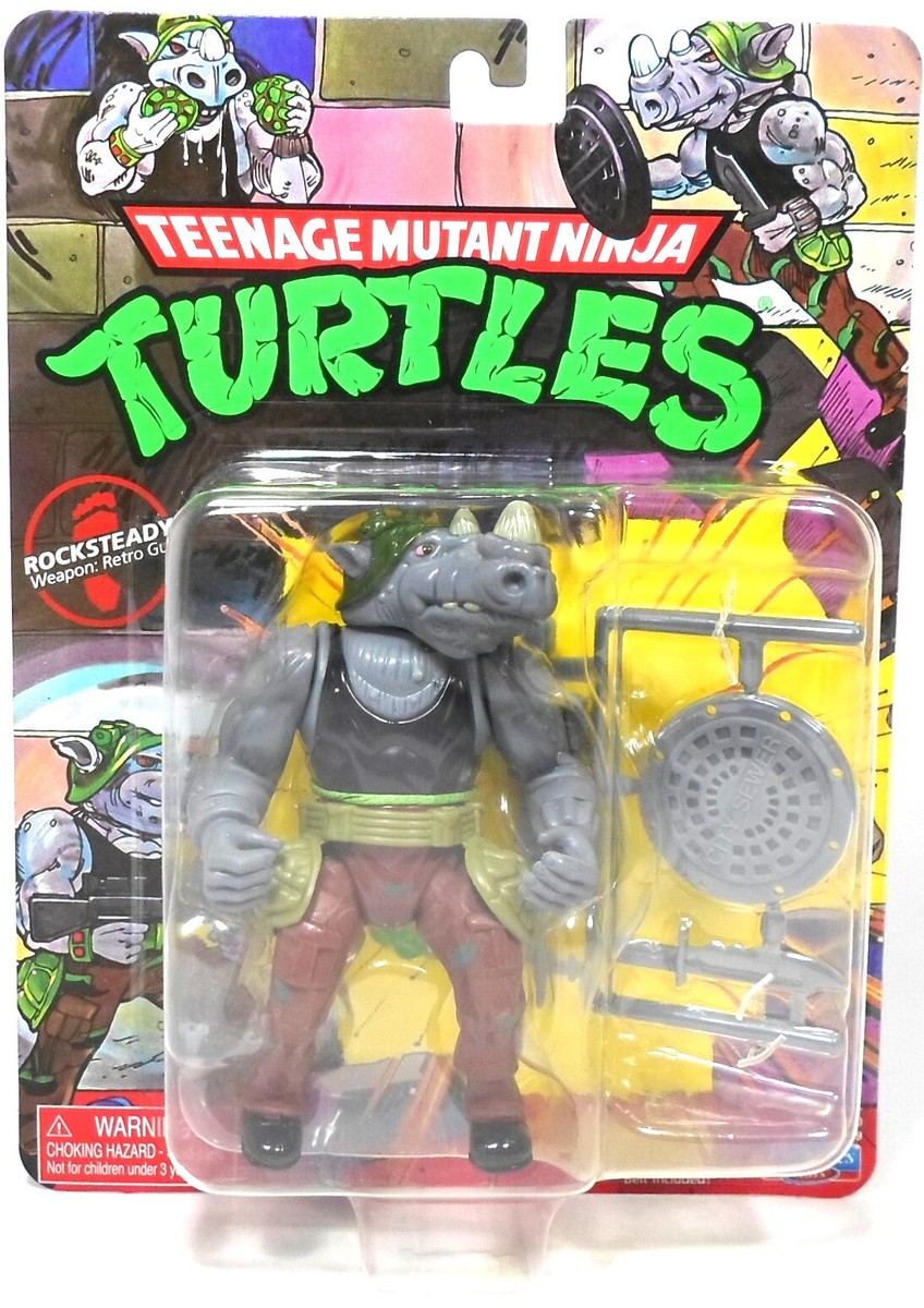 PLAYMATES 2022 TMNT RE-ISSUE ROCKSTEADY MUTANT RHINO ACTION FIGURE