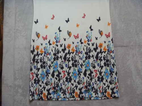 Lily Firmiana Blumenkleid Damen Größe 2XL weiß Schmetterlinge & Blumen NEU - Bild 8 von 9