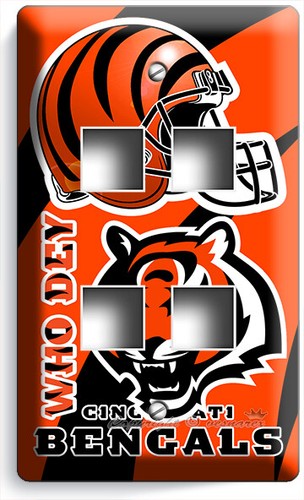 EQUIPO DE FÚTBOL CINCINNATI BENGALS INTERRUPTOR DE LUZ PLACA DE PARED DECORACIÓN SALA DEPORTIVA - Imagen 23 de 34