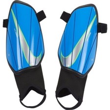 Nike Parastinchi da calcio Charge, Unisex TAGLIA XL -014 (Azzurro/argento/verde)