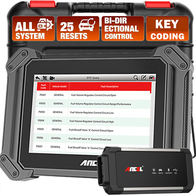Bluetooth OBD2 Scanner Bidirectional Automotive Diagnostic Scan Tool Key Coding 